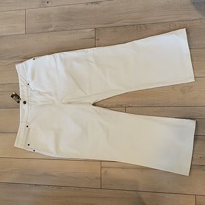 The Limited Stretch White Crop Capris Pants Size 12 - NWT